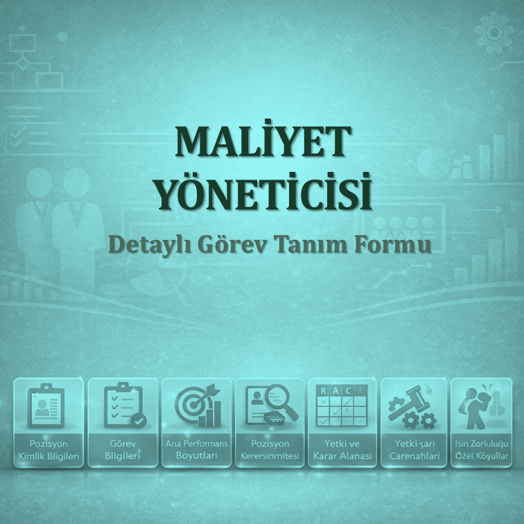 Maliyet Yöneticisi Görev Tanımı