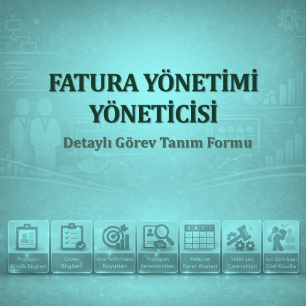 Fatura Yönetimi Yöneticisi Görev Tanımı