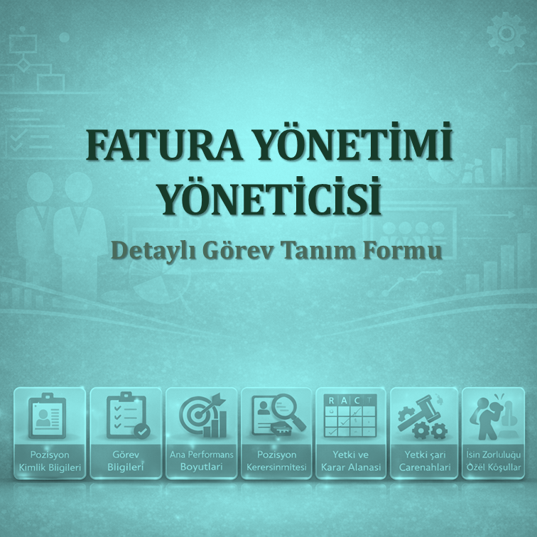 Fatura Yönetimi Yöneticisi Görev Tanımı