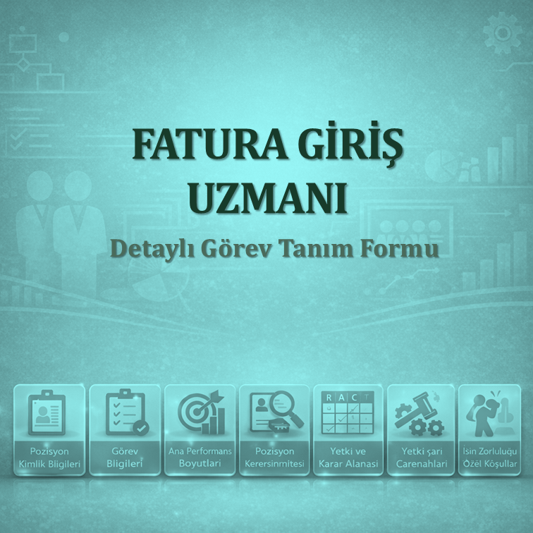 Fatura Giriş Uzmanı Görev Tanımı