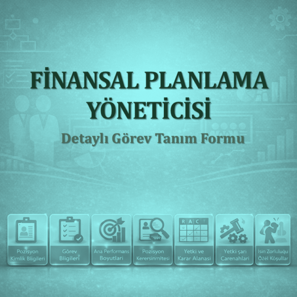 Finansal Planlama Yöneticisi Görev Tanımı