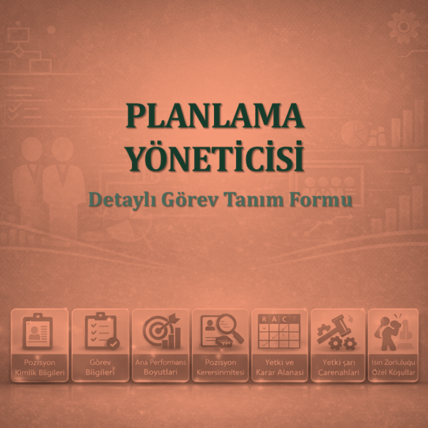 Planlama Yöneticisi Görev Tanım Dokümanı
