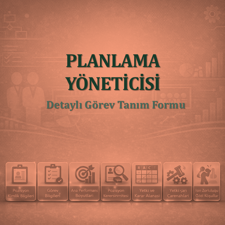 Planlama Yöneticisi Görev Tanım Dokümanı