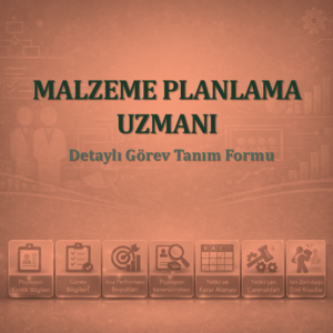 Malzeme Planlama Uzmanı Görev Tanım Dokümanı