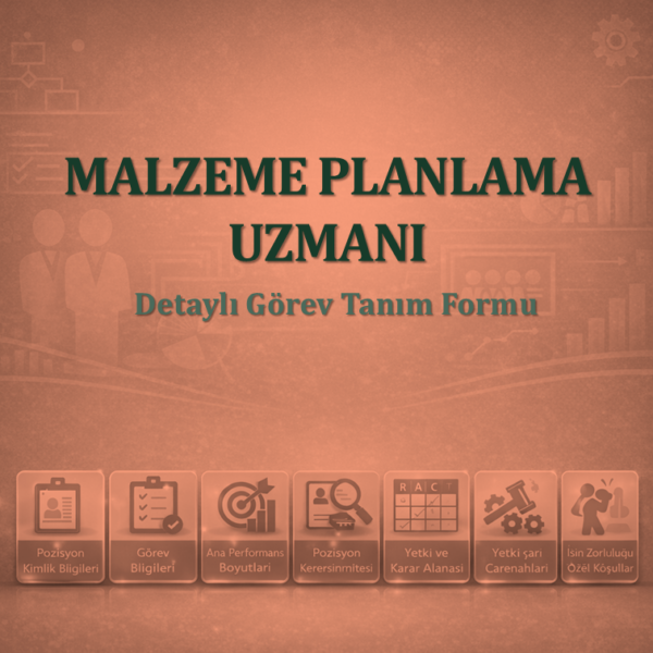 Malzeme Planlama Uzmanı Görev Tanım Dokümanı
