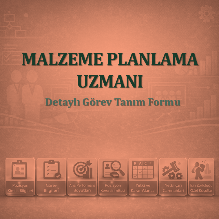 Malzeme Planlama Uzmanı Görev Tanım Dokümanı