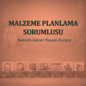 Malzeme Planlama Sorumlusu Görev Tanım Dokümanı