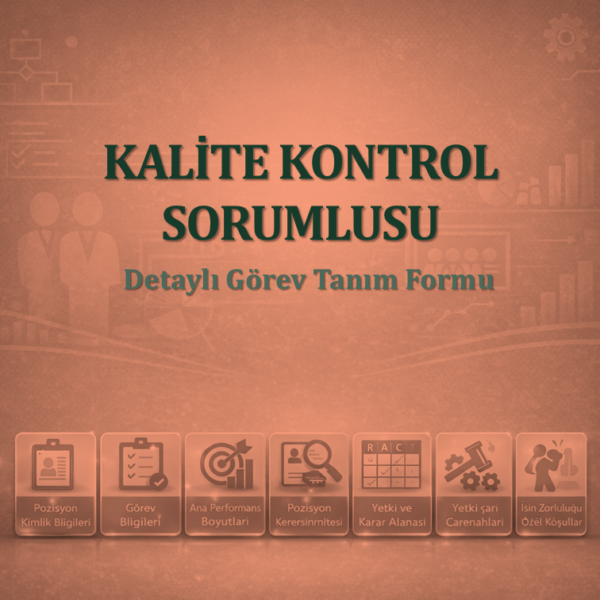 Kalite Kontrol Sorumlusu Görev Tanım Dokümanı