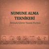 Numune Alma Teknikeri Görev Tanım Dokümanı