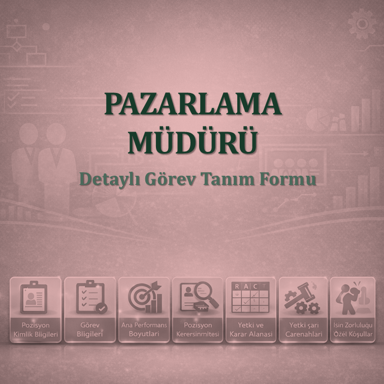 Pazarlama Müdürü Görev tanım Dokümanı